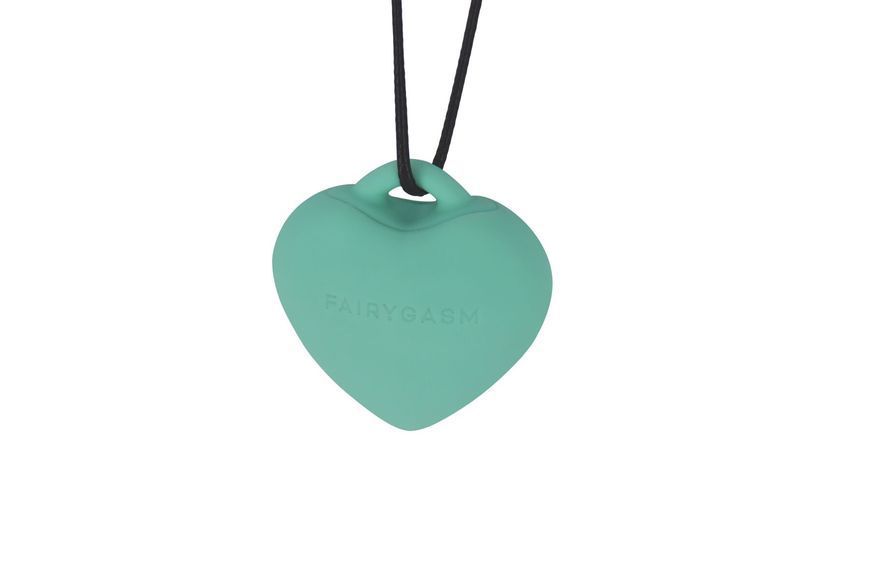 Мини-вибратор &laquo;Сердечко&raquo; FairyGasm PleasureStone green, 9 режимов, на шнурке SX0644 фото