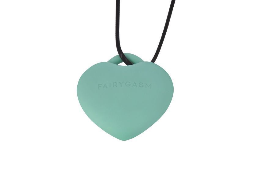 Мини-вибратор &laquo;Сердечко&raquo; FairyGasm PleasureStone green, 9 режимов, на шнурке SX0644 фото