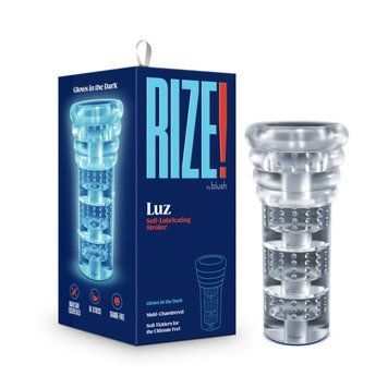 Мастурбатор Blush Rize &ndash; Luz Glow in the Dark Masturbator &ndash; Clear, всасывание, светится в темноте SO8833 фото