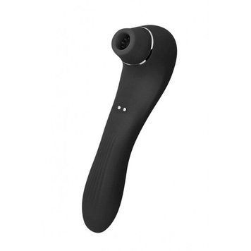 Вакуумный стимулятор с вибрацией Wooomy Smoooch Black Clitoral Suction & Vibration SO7410 фото