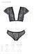 Комплект Passion LEAFA BIKINI black, XXL/XXXL, бюстгальтер-топ з рукавчиками, стрінги-шортики з вирізом SX0499 фото 5