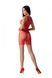Мінісукня з вертикальним візерунком Passion BS097 One Size, red, плетіння з боків SO8933 фото 2