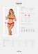 Комплект Obsessive Ingridia 2-pcs crotchless set XL/2XL, красный, с доступом, открытая грудь SO9033 фото 5
