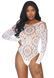 Эротическое боди-бодистокинг Leg Avenue Snap crotch thong back teddy White M/L SO9134 фото 1