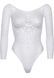 Эротическое боди-бодистокинг Leg Avenue Snap crotch thong back teddy White M/L SO9134 фото 4