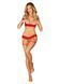 Комплект Obsessive Ingridia 2-pcs crotchless set XL/2XL, красный, с доступом, открытая грудь SO9033 фото 6