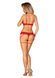Комплект Obsessive Ingridia 2-pcs crotchless set XL/2XL, красный, с доступом, открытая грудь SO9033 фото 7