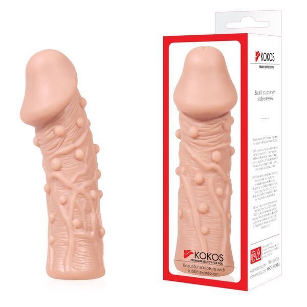 Насадка на член Kokos Extreme Sleeve ES.06 размер M, утолщающая, стимулирующий рельеф SO1816 фото