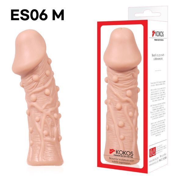 Насадка на член Kokos Extreme Sleeve ES.06 размер M, утолщающая, стимулирующий рельеф SO1816 фото