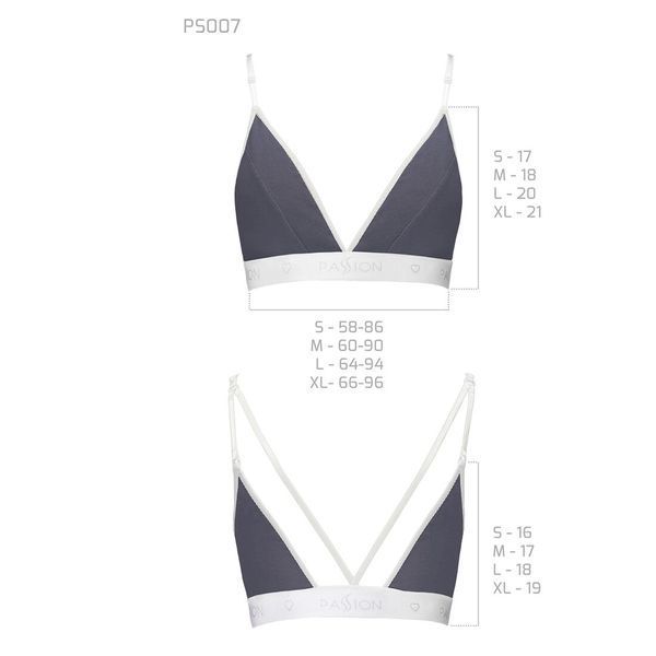 Спортивный топ с двойными бретелями Passion PS007 TOP S, dark grey SO4265 фото