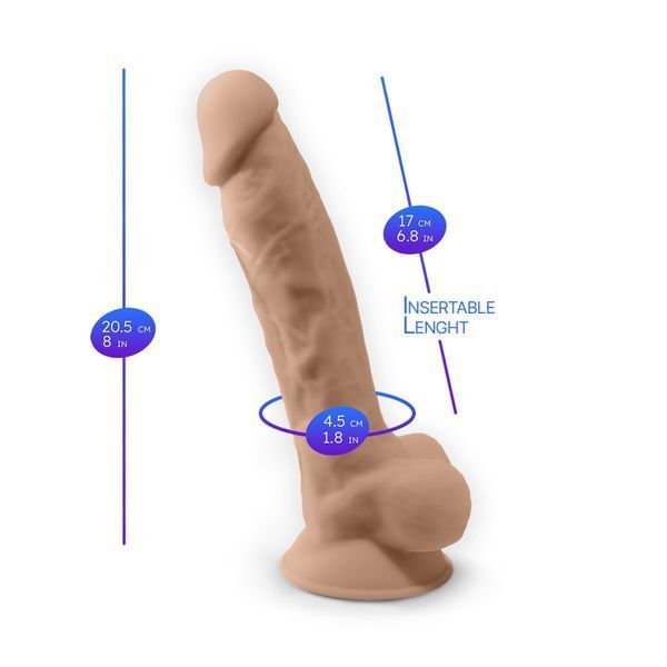 Фаллоимитатор с вибрацией SilexD Vetus Vibro Flesh (MODEL 1 size 8in) + LRS, двухслойный, диам.4,2см SO8213 фото