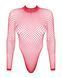 Сетчатый бодистокинг с длинным рукавом Obsessive B126 teddy red S/M/L, красный SO7211 фото 5