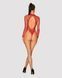 Сетчатый бодистокинг с длинным рукавом Obsessive B126 teddy red S/M/L, красный SO7211 фото 4
