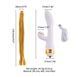 Вибратор-кролик с пульсацией и флоггером LOCKINK SEVANDA Whip Vibrating Massage Wand, бело-золотой SX0904 фото 7