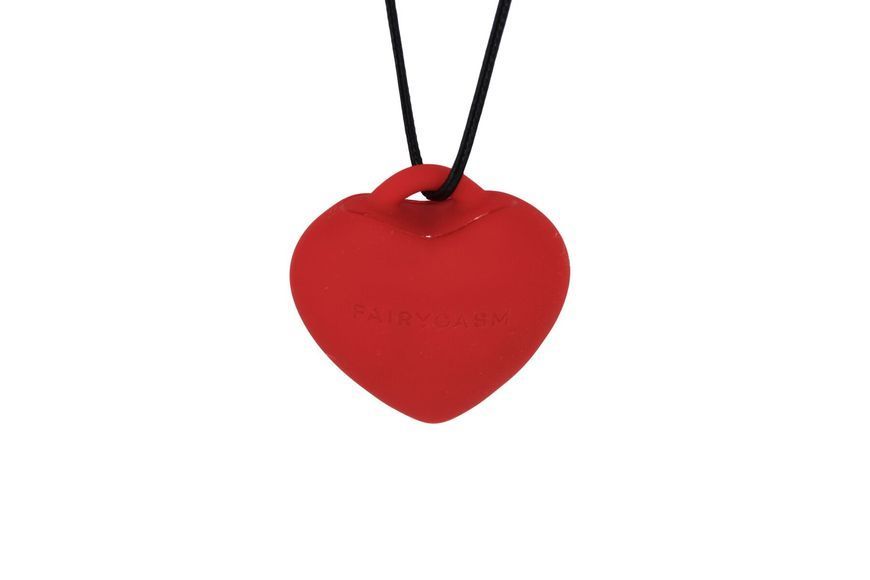 Мини-вибратор &laquo;Сердечко&raquo; FairyGasm PleasureStone red, 9 режимов, на шнурке SX0645 фото