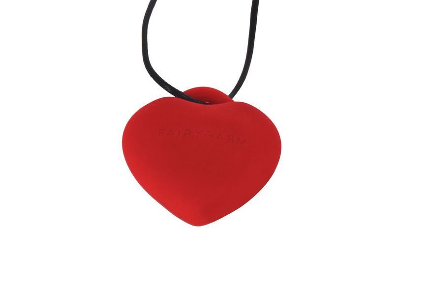 Мини-вибратор &laquo;Сердечко&raquo; FairyGasm PleasureStone red, 9 режимов, на шнурке SX0645 фото