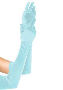 Длинные атласные перчатки Leg Avenue Extra Long Satin Gloves, One Size, светло-голубые SO9085 фото