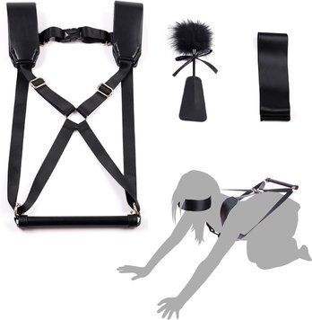 БДСМ-набор LOCKINK YEAHWOW Black Doggy Style Saddle set SX2845 фото