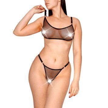 Сексуальный набор белья из сетки Art of Sex - Deily черный XS-M SX2353 фото