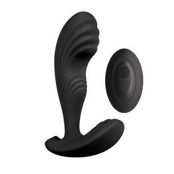 Вибромассажер простаты S Pleasures Premium Cozy, черный, с рельефной головкой, 10 режимов SX1613 фото