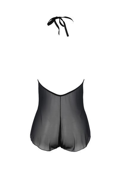 Боди Passion LEAFA BODY black, L/XL, на завязках, мягкая чашка, низ в виде шортиков SX0500 фото