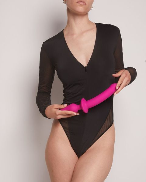 Анальна пробка з дилдо 2в1 Strap-On-Me SWITCH PLUG-IN DILDO Fuchsia L, діаметр 4,5/3,4 см SO6829 фото