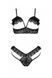Еротичний комплект Passion DOLLY SET, XXL/XXXL, black, з відкритими чашками SO9706 фото 3