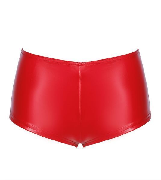 Шорти Noir Handmade F356 Red powerwetlook shorts - S SX2124 фото