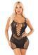 Платье Leg Avenue Lace and Net Mini Dress with Dual Strap One Size, Black SX1733 фото 1