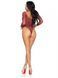 Сетчатое боди со стразами Leg Avenue Crystalized fishnet bodysuit Burgundy One Size SO9135 фото 5