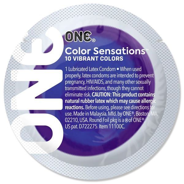 Презерватив ONE Color Sensations Struck by ONE, 1 шт, лавандово-сиреневый, гладкий, со смазкой SX0769 фото
