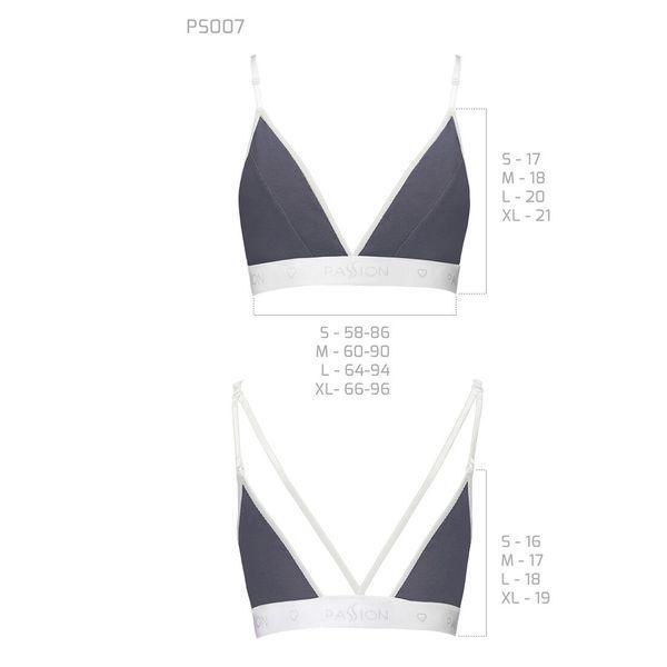 Спортивный топ с двойными бретелями Passion PS007 TOP XL, dark grey SO4266 фото