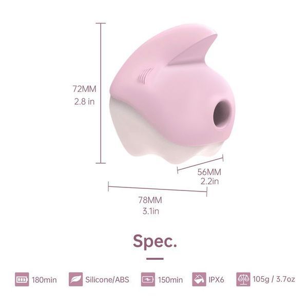 Вакуумный клиторальный смарт-стимулятор Magic Motion Unicorn Pink с вибрацией SO9601 фото