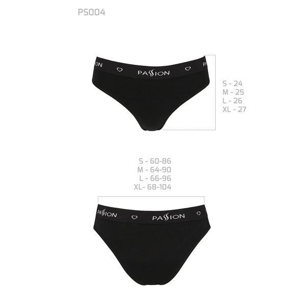 Трусики-слипы из хлопка с эластаном Passion PS004 PANTIES M, black SO4216 фото