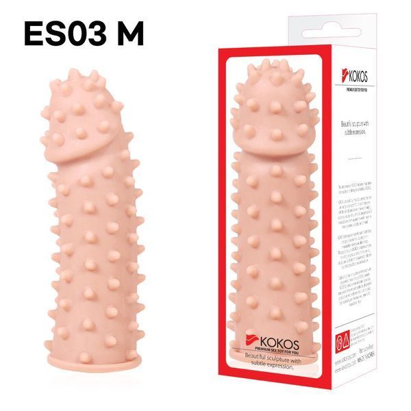 Насадка на член Kokos Extreme Sleeve ES.03 розмір M, потовщувальна, стимулюючий рельєф SO1275 фото