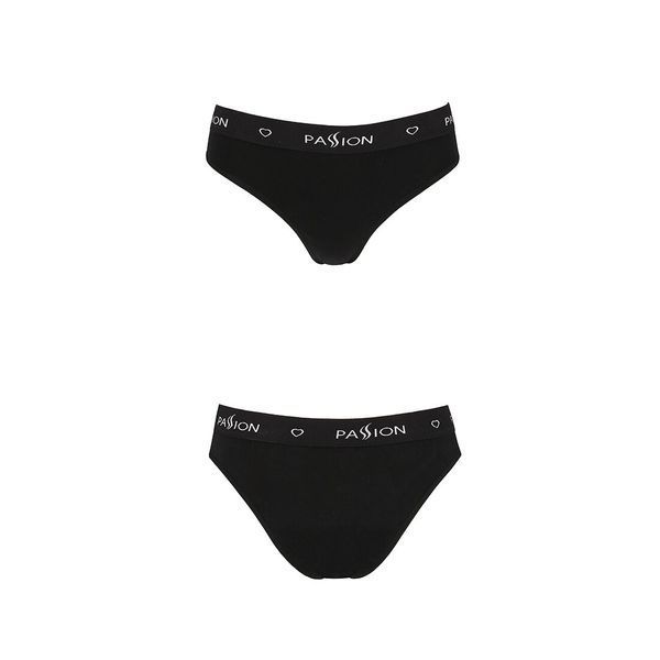 Трусики-слипы из хлопка с эластаном Passion PS004 PANTIES M, black SO4216 фото
