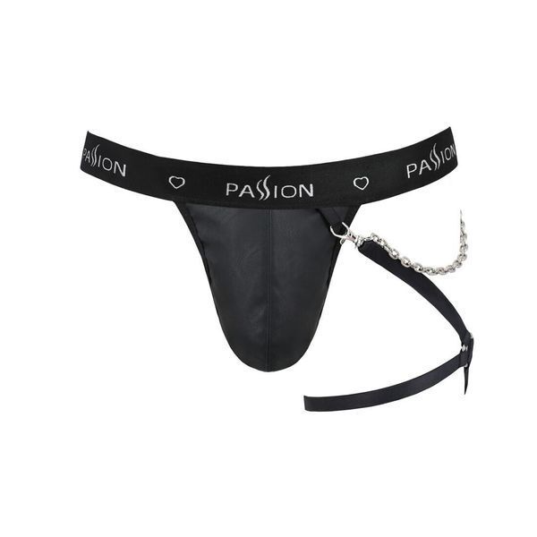 Мужские трусики танга с подвязкой Passion 058 THONG BILL S/M Black SO7637 фото