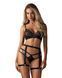 Комплект Obsessive Blomentis 3-pcs set, M/L, мягкий лиф, стринги со стрепами, пояс с гартерами SX1034 фото 1