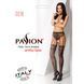 Сетчатые чулки-стокинги Passion S016 One Size, Black, имитация ажурного пояса с гартерами PSS016B фото 7