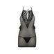 Сорочка прозрачная приталенная Passion ERZA CHEMISE L/XL, black, трусики PS26004 фото 3