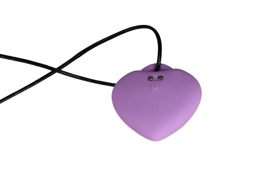 Мини-вибратор &laquo;Сердечко&raquo; FairyGasm PleasureStone violet, 9 режимов, на шнурке SX0646 фото