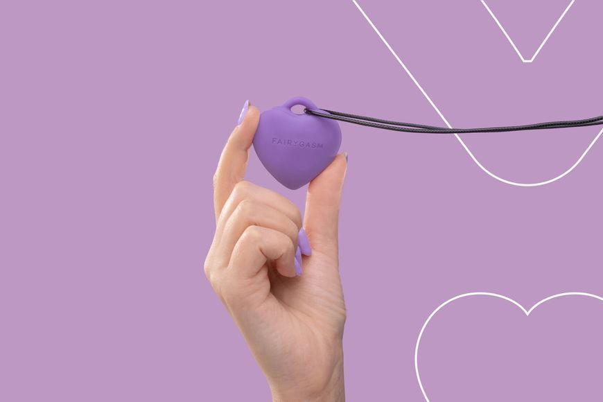 Мини-вибратор &laquo;Сердечко&raquo; FairyGasm PleasureStone violet, 9 режимов, на шнурке SX0646 фото