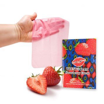 Латексная салфетка Latex Dental Dams Strawberry 1 шт SX1266 фото
