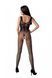 Бодістокінг з крилами Passion BS098 One Size, black, середня сітка, відкритий доступ SO8935 фото 2