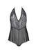Боди Passion LEAFA BODY black S/M, на завязках, мягкая чашка, низ в виде шортиков SX0501 фото 3
