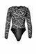 Боди Noir Handmade F296 Psyche, L, кружево, длинный рукав, низ под латекс, с доступом SX0215 фото 7