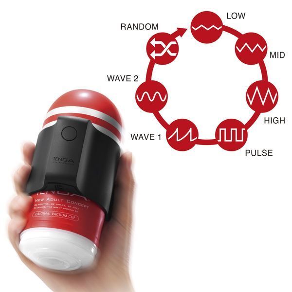 Вибронасадка Tenga CUP VIBRATOR, 7 режимов, 2 мастурбатора&nbsp;в&nbsp;комплекте SX2290 фото