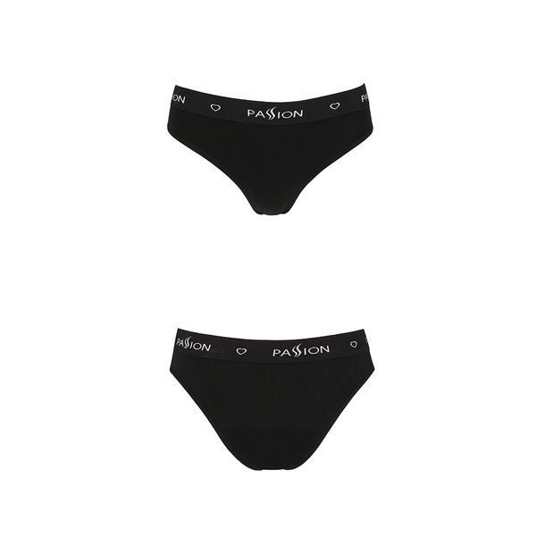 Трусики-слипы из хлопка с эластаном Passion PS004 PANTIES S, black SO4217 фото