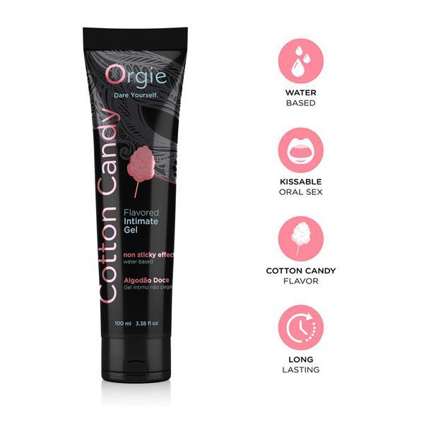 Лубрикант на водной основе Orgie Lube Tube Cotton Candy, 100 мл, со вкусом и ароматом сладкой ваты SX1522 фото