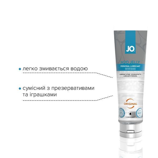 Густой лубрикант на водной основе JO H2O JELLY &mdash; ORIGINAL (120 мл), без парабенов и гликоля SO1453 фото